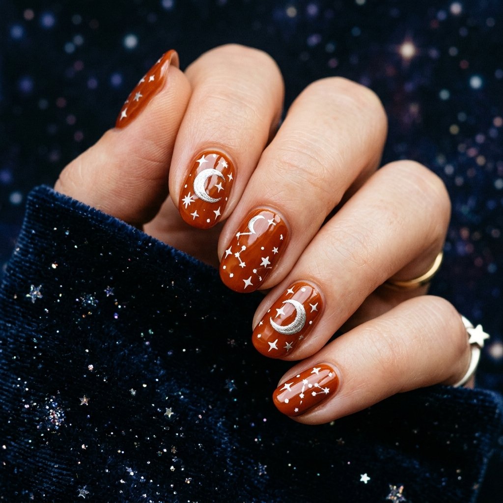 Orange Starry Night Design Style