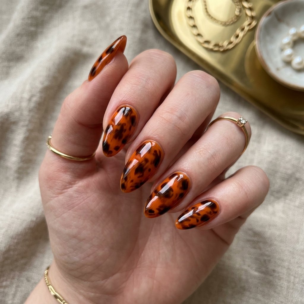 Orange Tortoiseshell Print Design