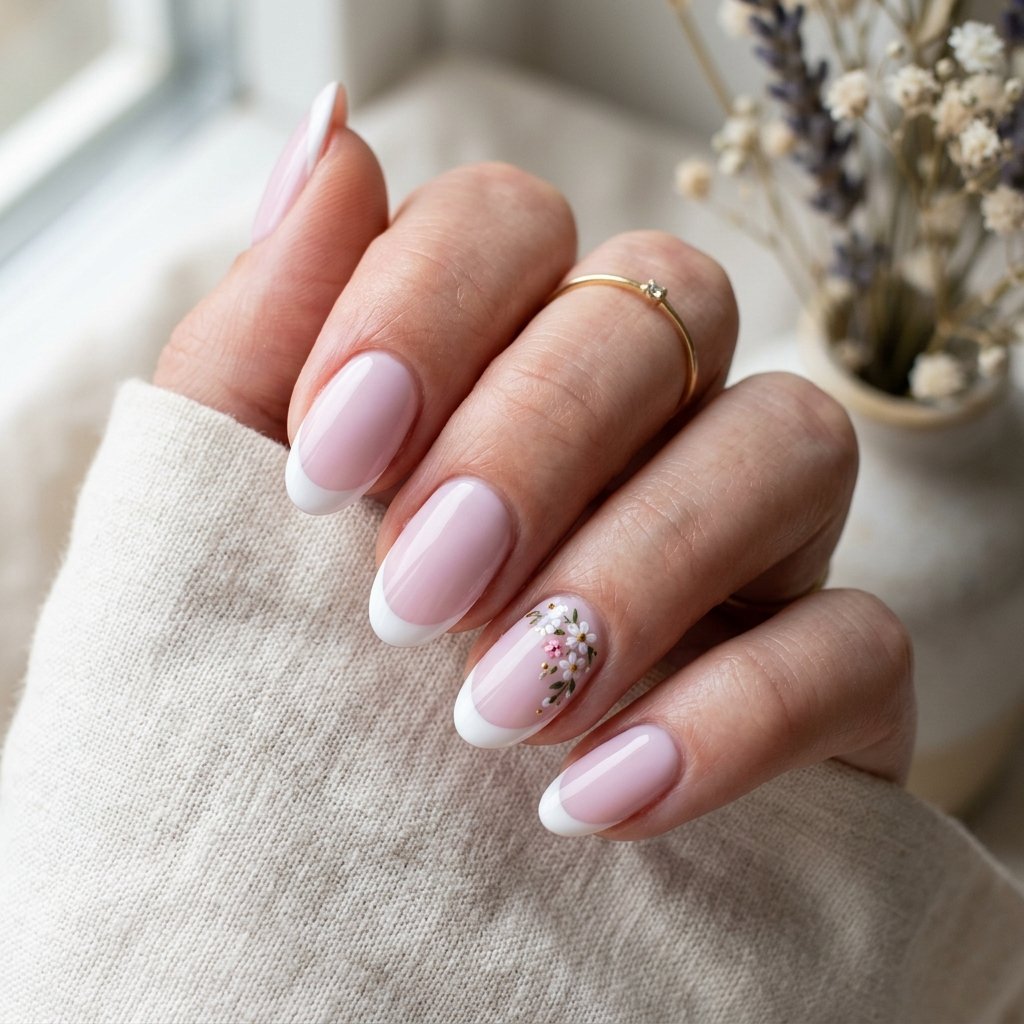 Pastel Pink French Tip Nail Designs