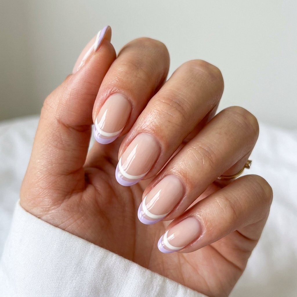 35 Top Most Viral Double French Tip Nails of the Season 2026 20 Oval Shape Double Tip