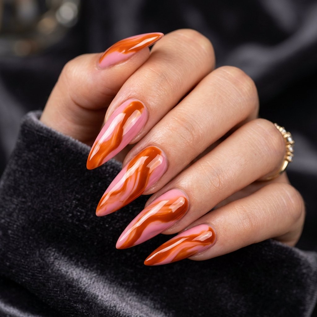 Glossy Papaya and Peony Streaks