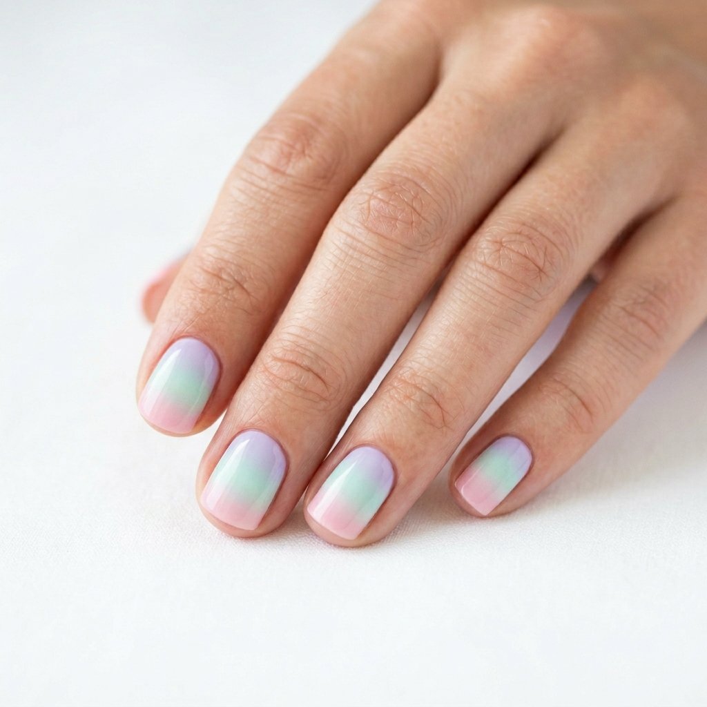 Pastel Summer Ombre Nails