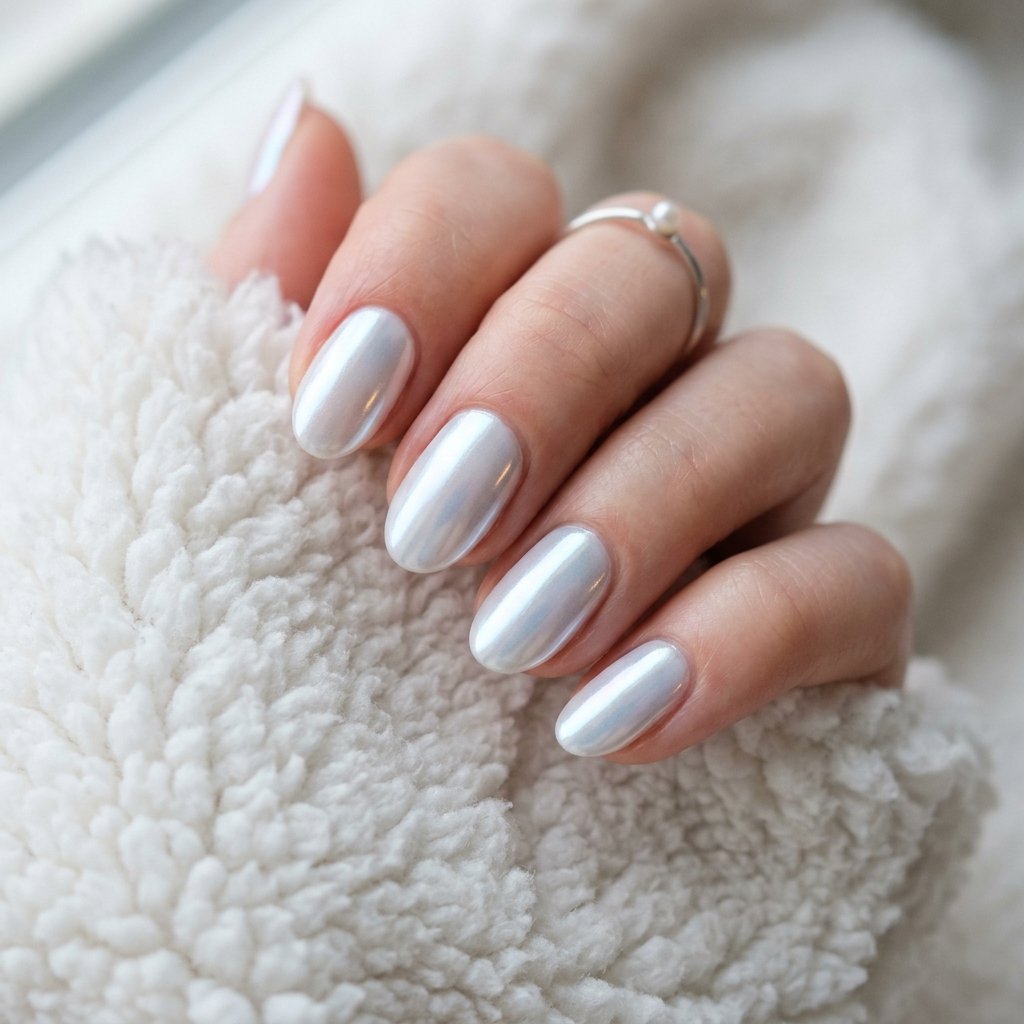 Soft Pearl White Winter Glaze Aesthetics
