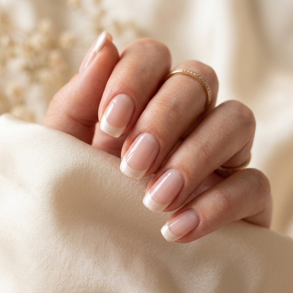 Shimmering Pearl White Tips