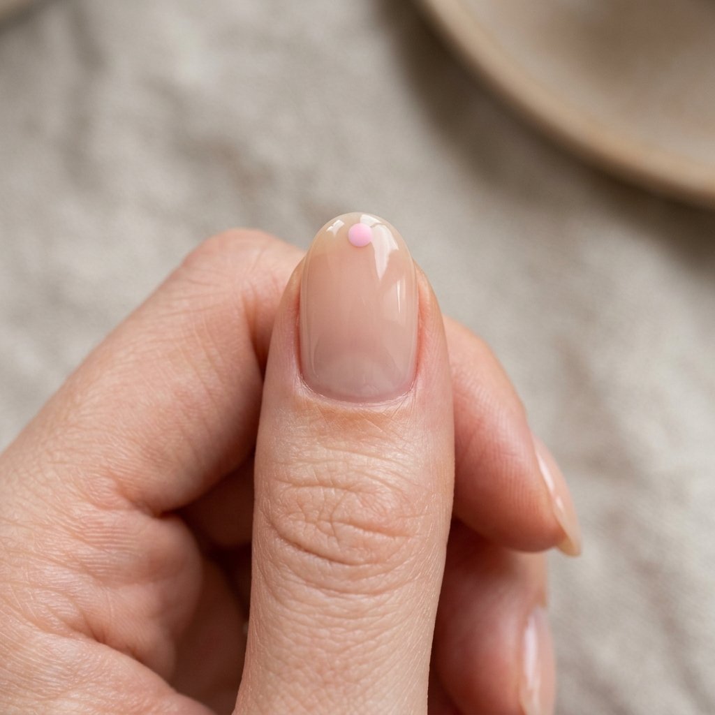 Minimalist Single Dot Pink Accents