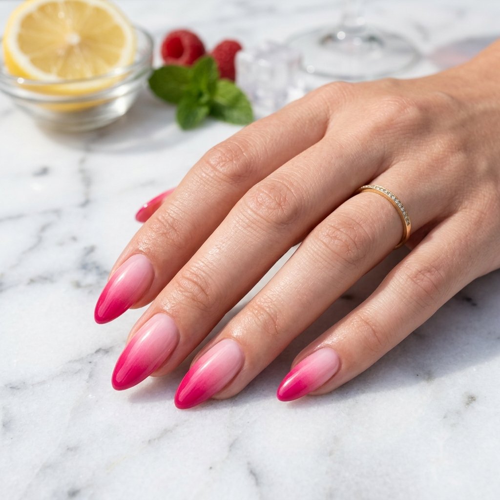 Pink Lemonade Ombre Nails
