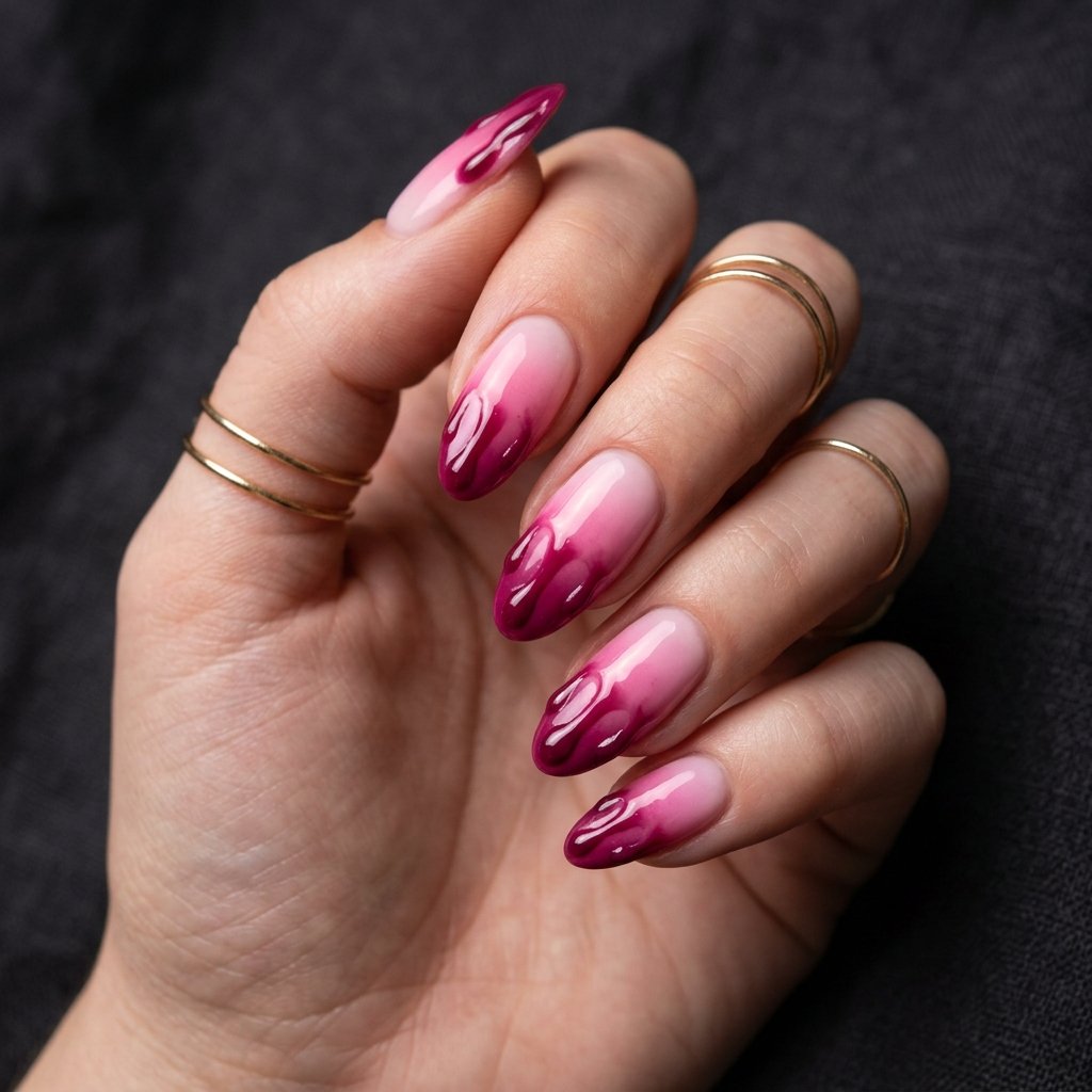 Pink Ombre Blood Drips