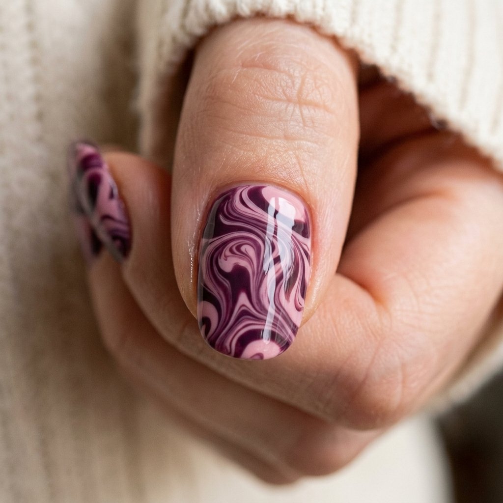 Plum Pink Swirl Design