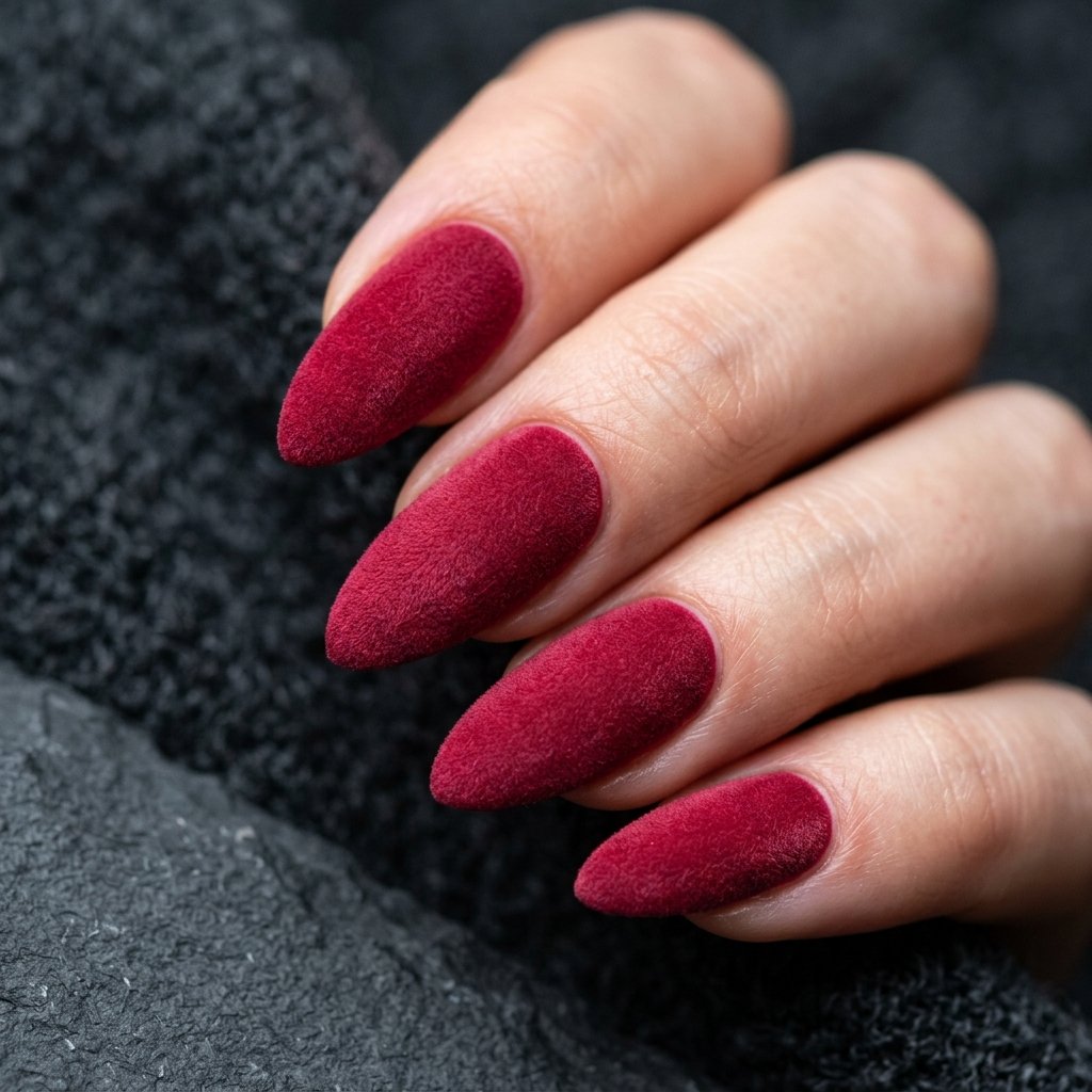 Matte Raspberry Velvet Look