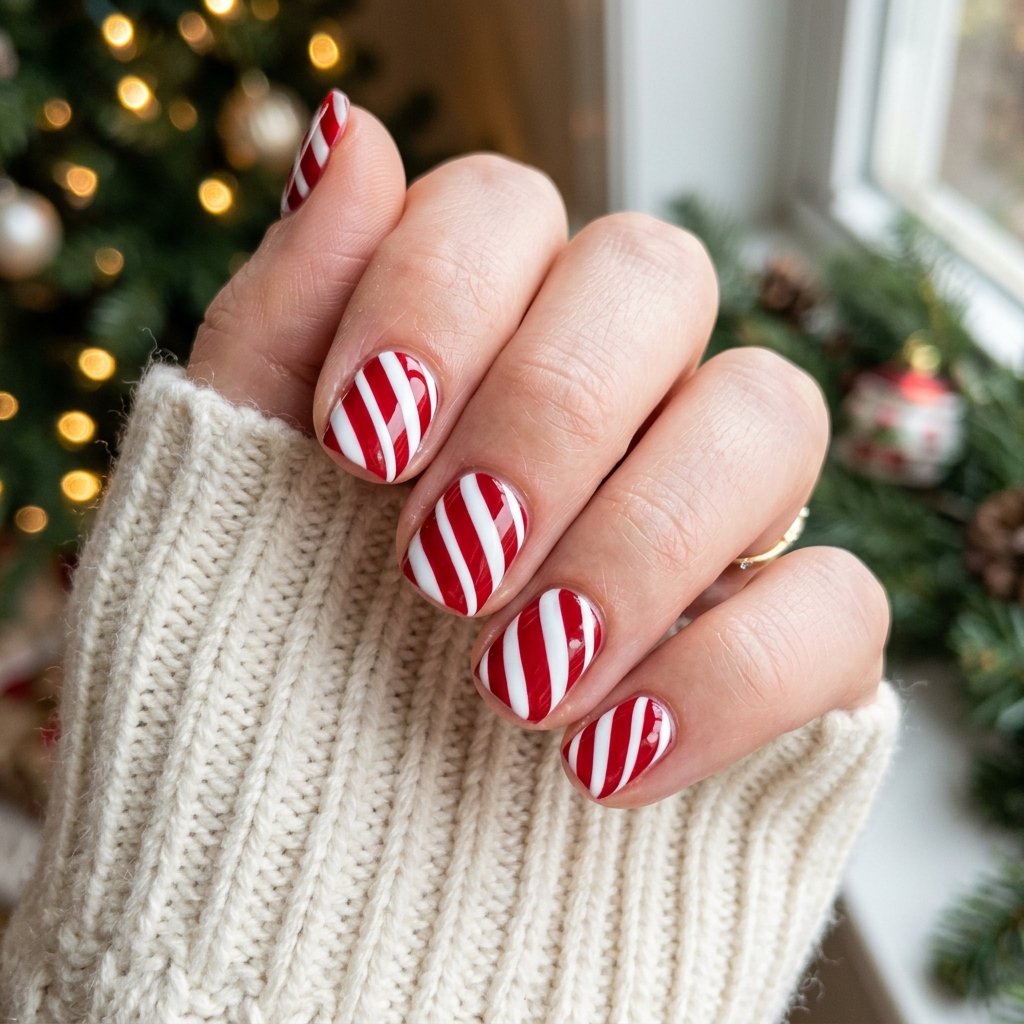 35 Red and White Christmas Nails Ideas to Inspire Your Holiday Look 25 Red and White Short Christmas Nails