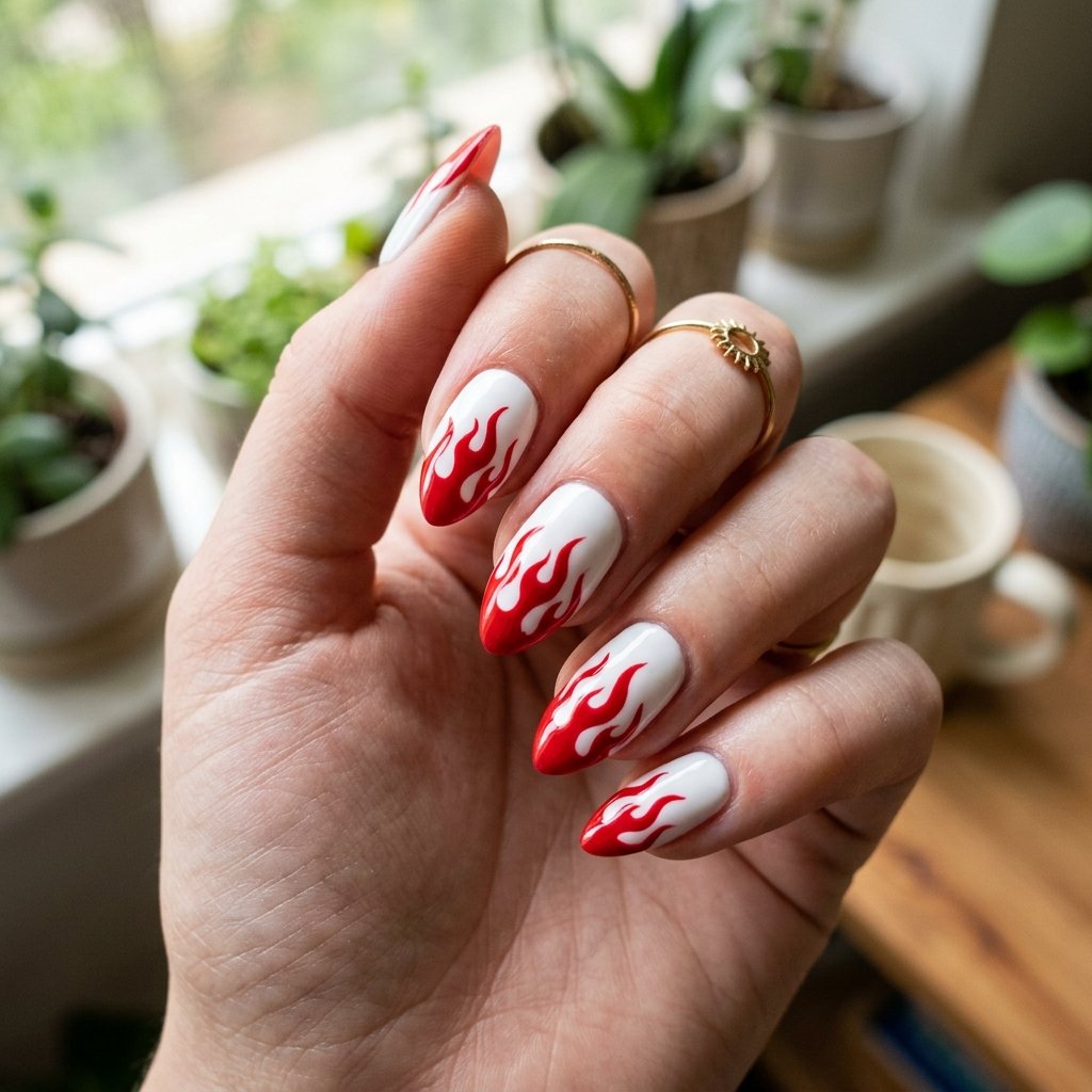 Red Flame Silhouettes