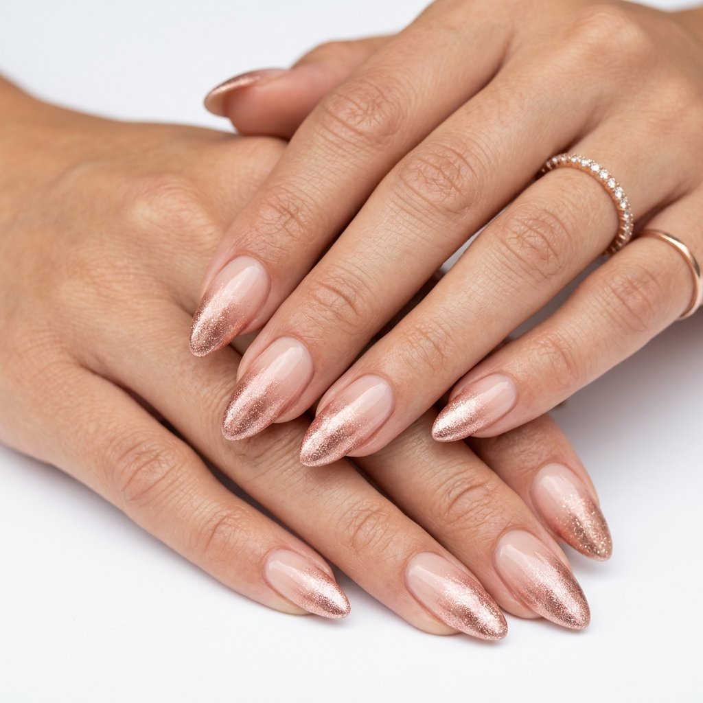 Rose Gold Ombre Nail Designs