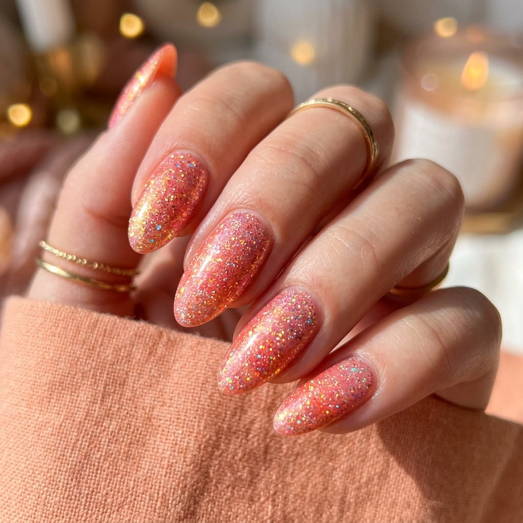 Shimmering Apricot and Blush Dust