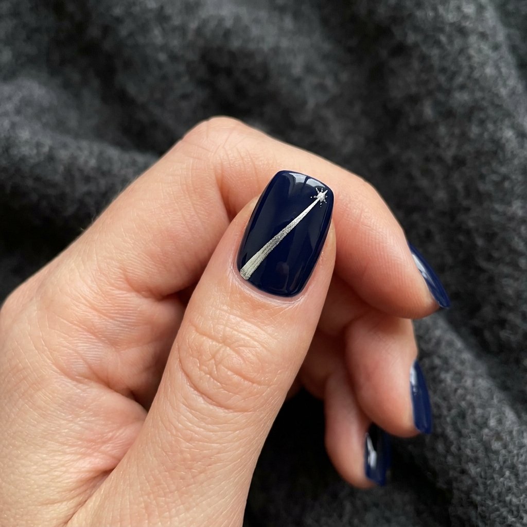 32 Galaxy Nails Ideas: Master the Aesthetic of the Cosmos 5 Shooting Star Accent Style