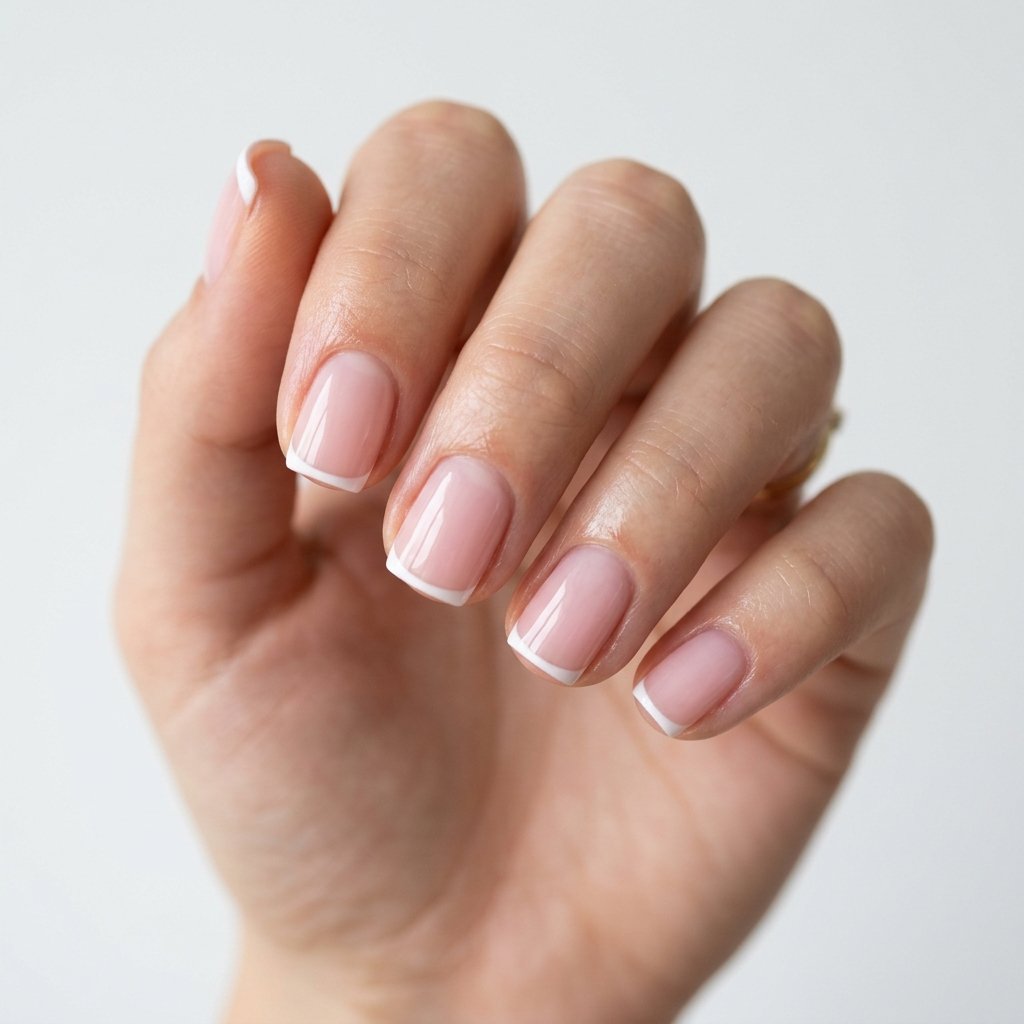 Minimalist Baby Pink French Manicure