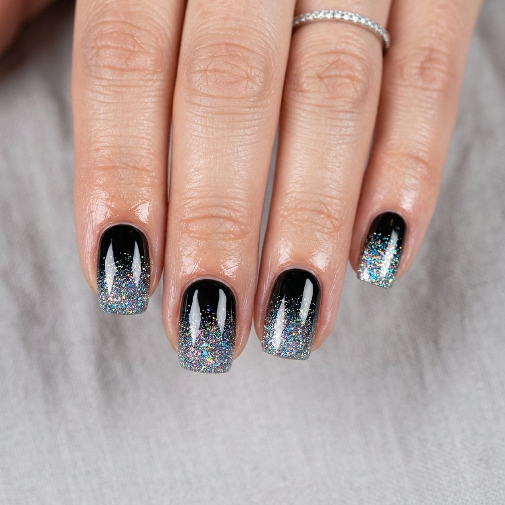 Silver Holographic Ombre