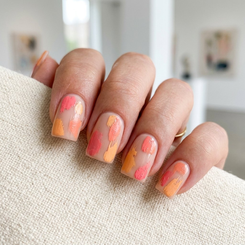 Abstract Sherbet Strokes