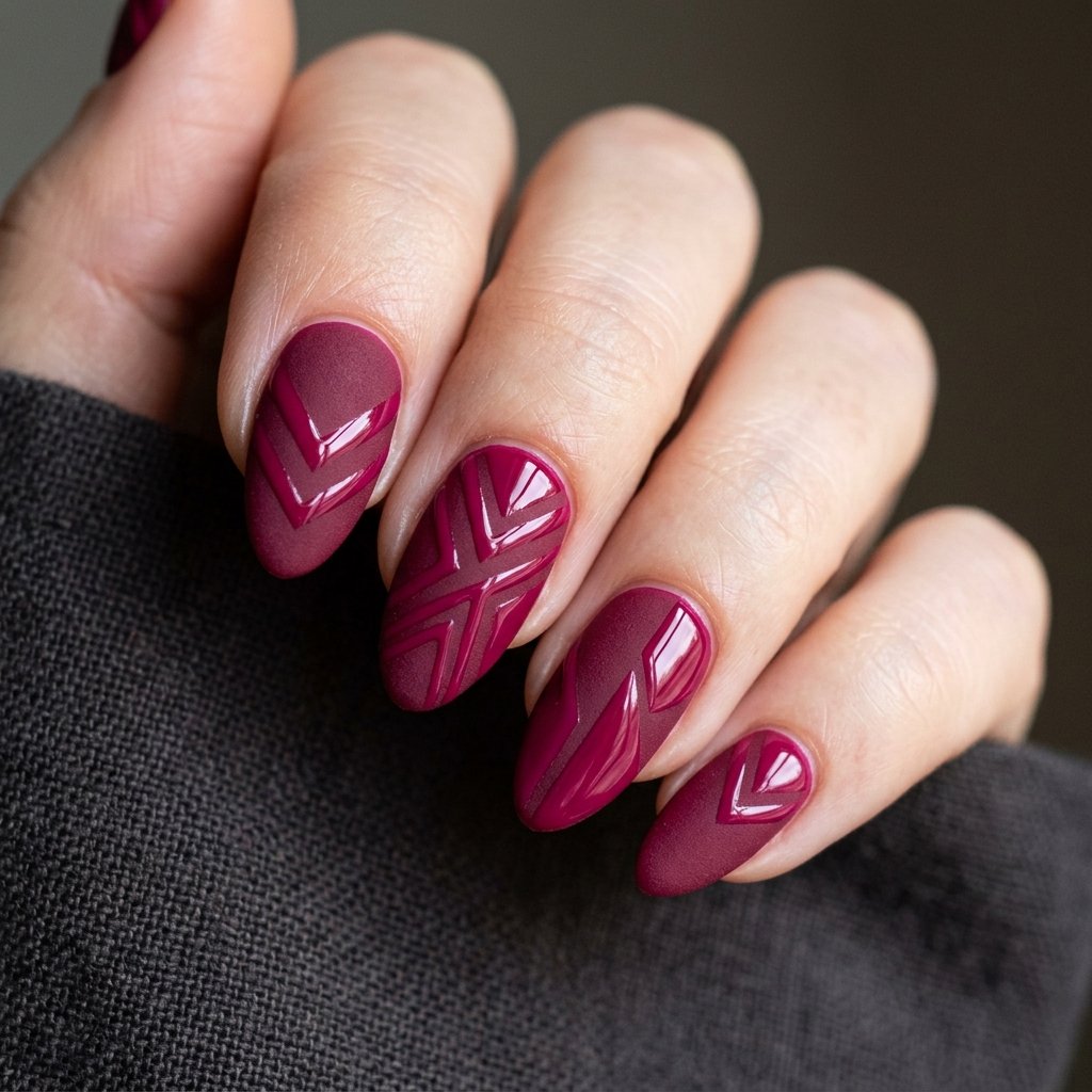Two Tone Dark Pink Contrast