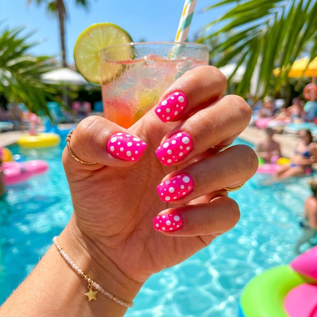 Neon Pink with White Multi Sizes