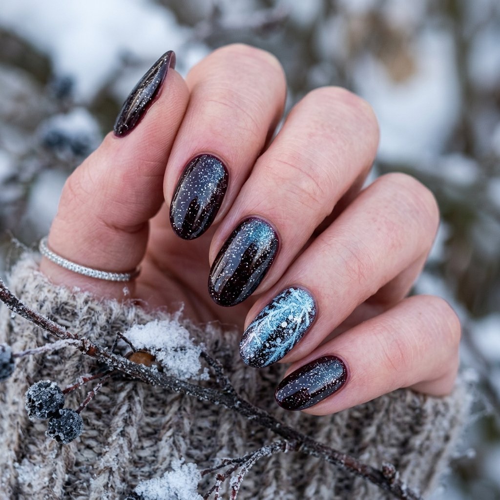 35 Black Cherry Nails Ideas That Look Incredibly Expensive 32 Black Cherry Winter Nail Ideas