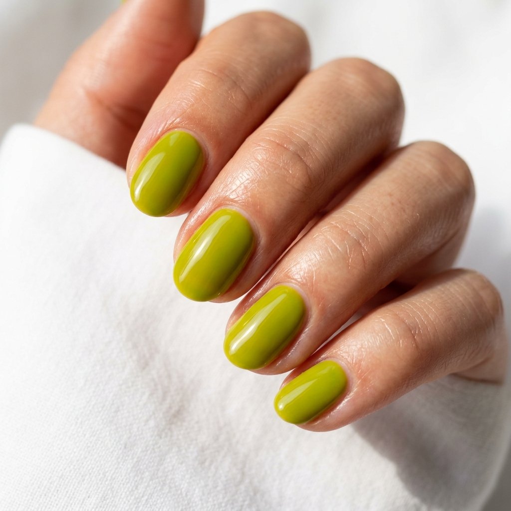 35 Best Green Summer Nails for a Bold Warm Season 2026 28 Mango Leaf Green Nails