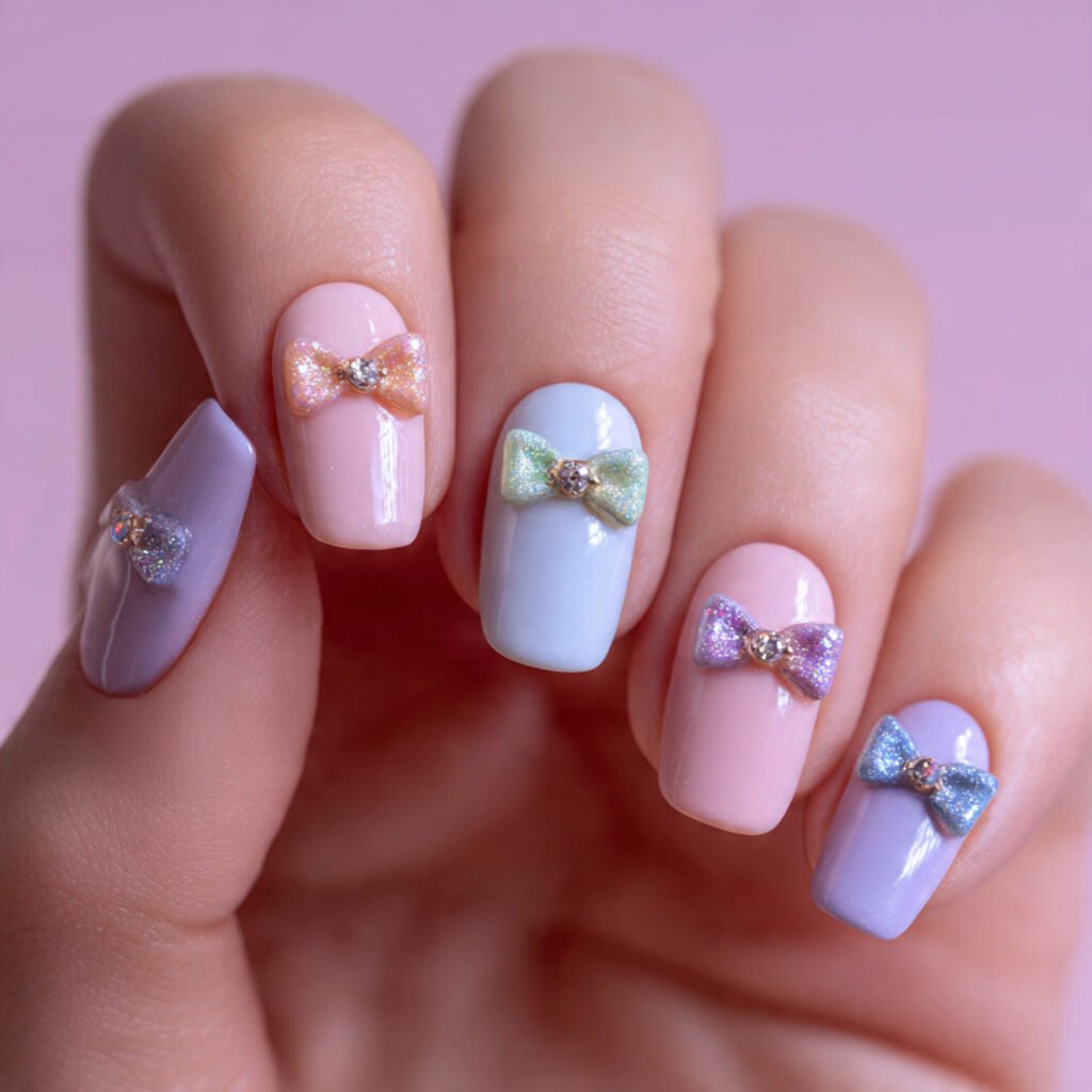 Tiny 3D Bow Charms