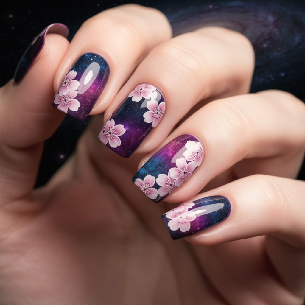 Cherry Blossom Press-On Nail Designs