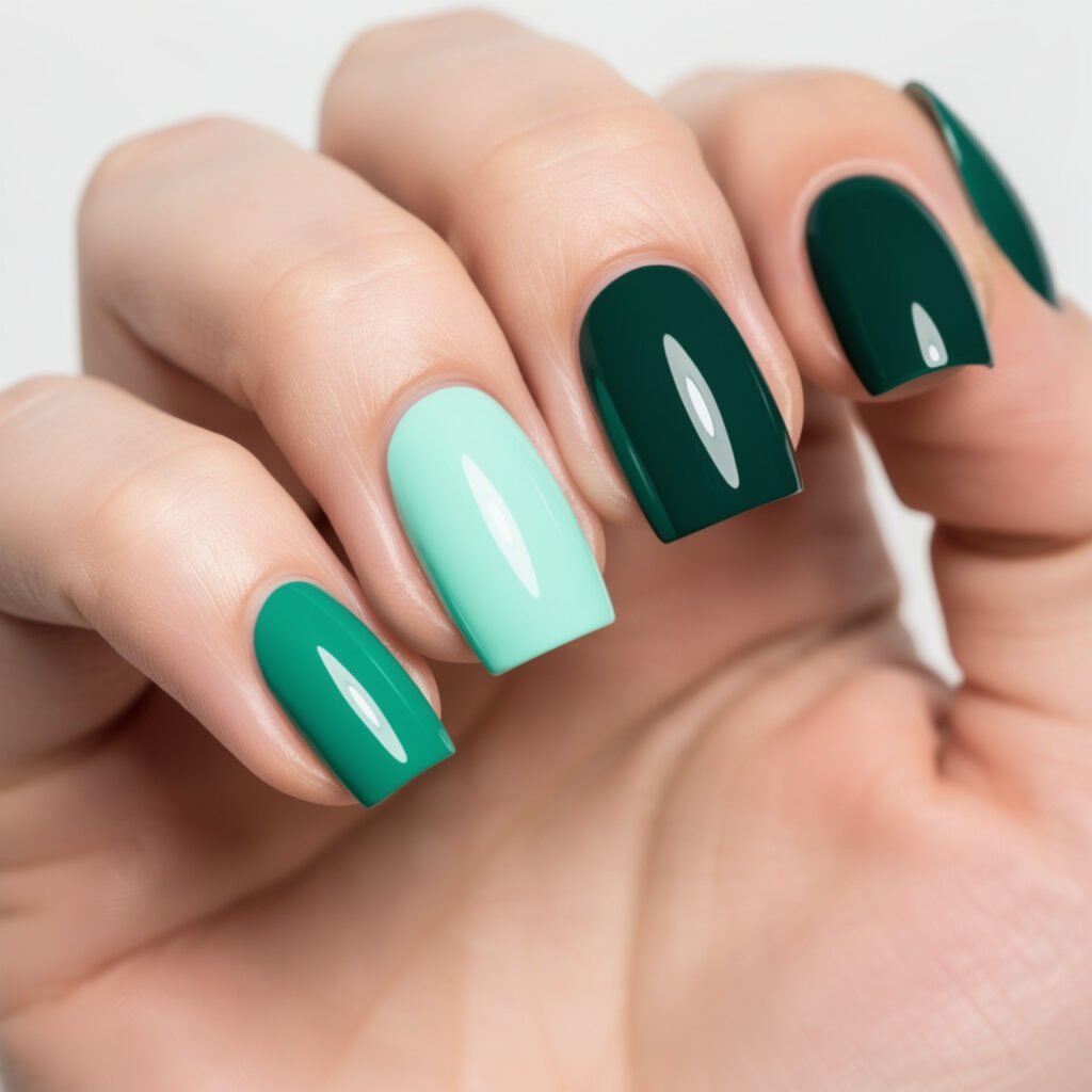 Soft Mint and Emerald Duo