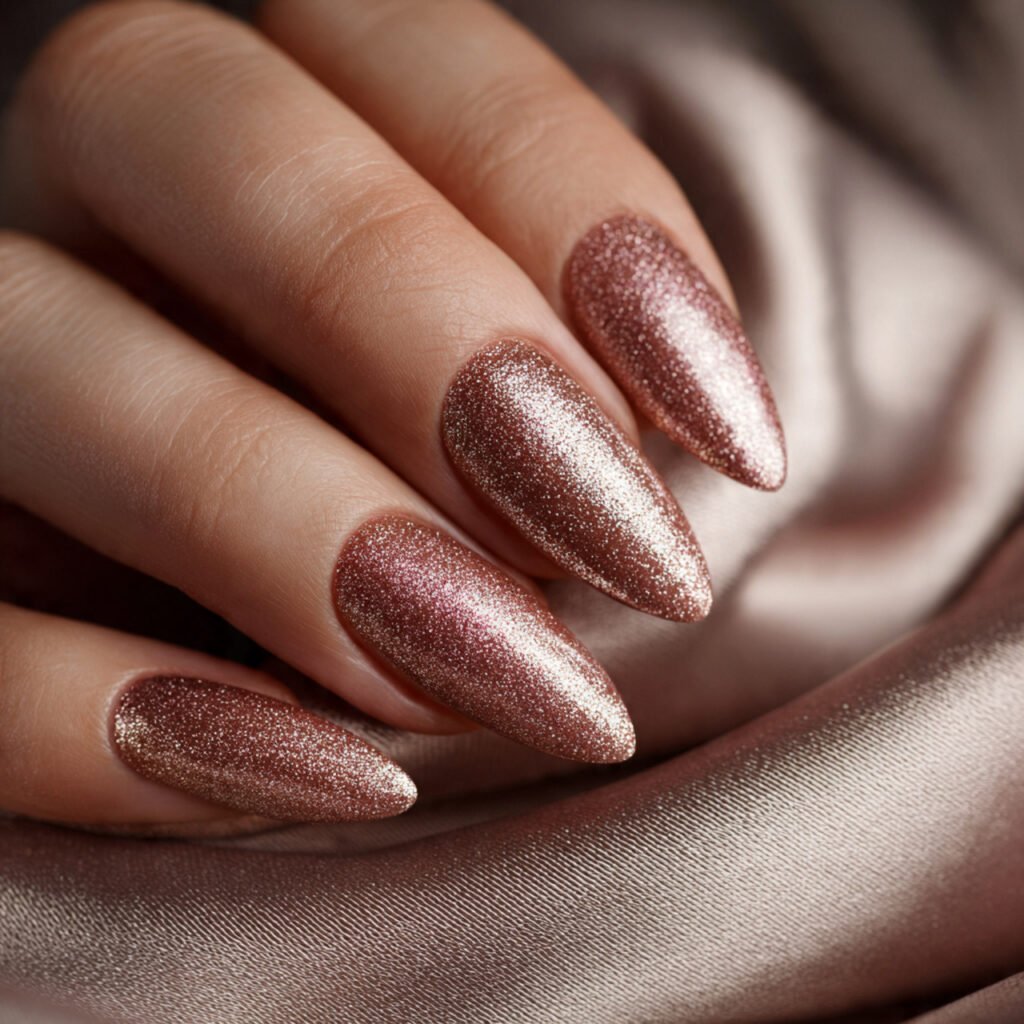 Shimmering Rose Gold Accents