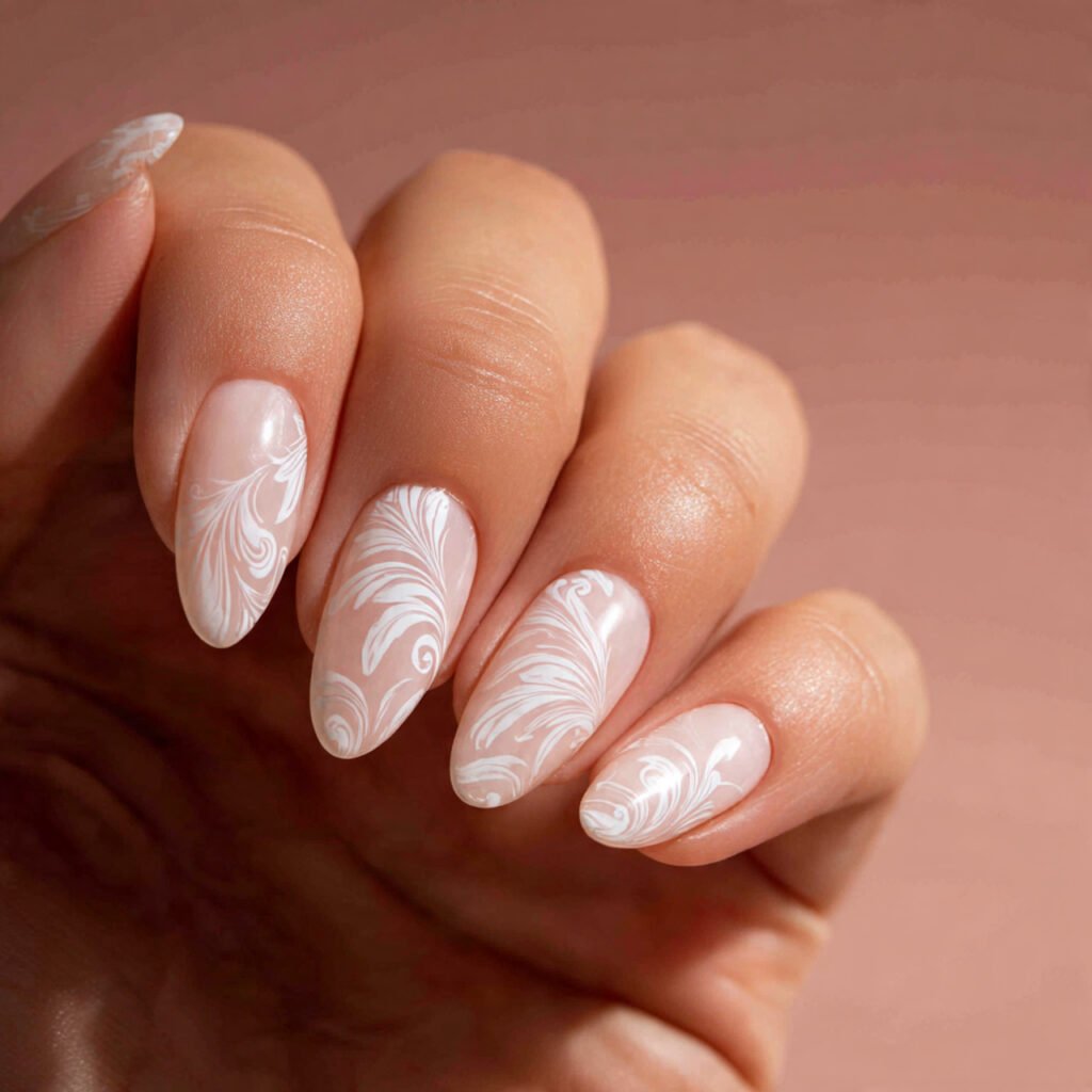 Minimalist White Swirl Designs