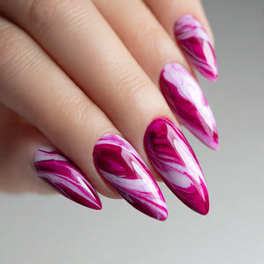 Abstract Fuchsia Swirls