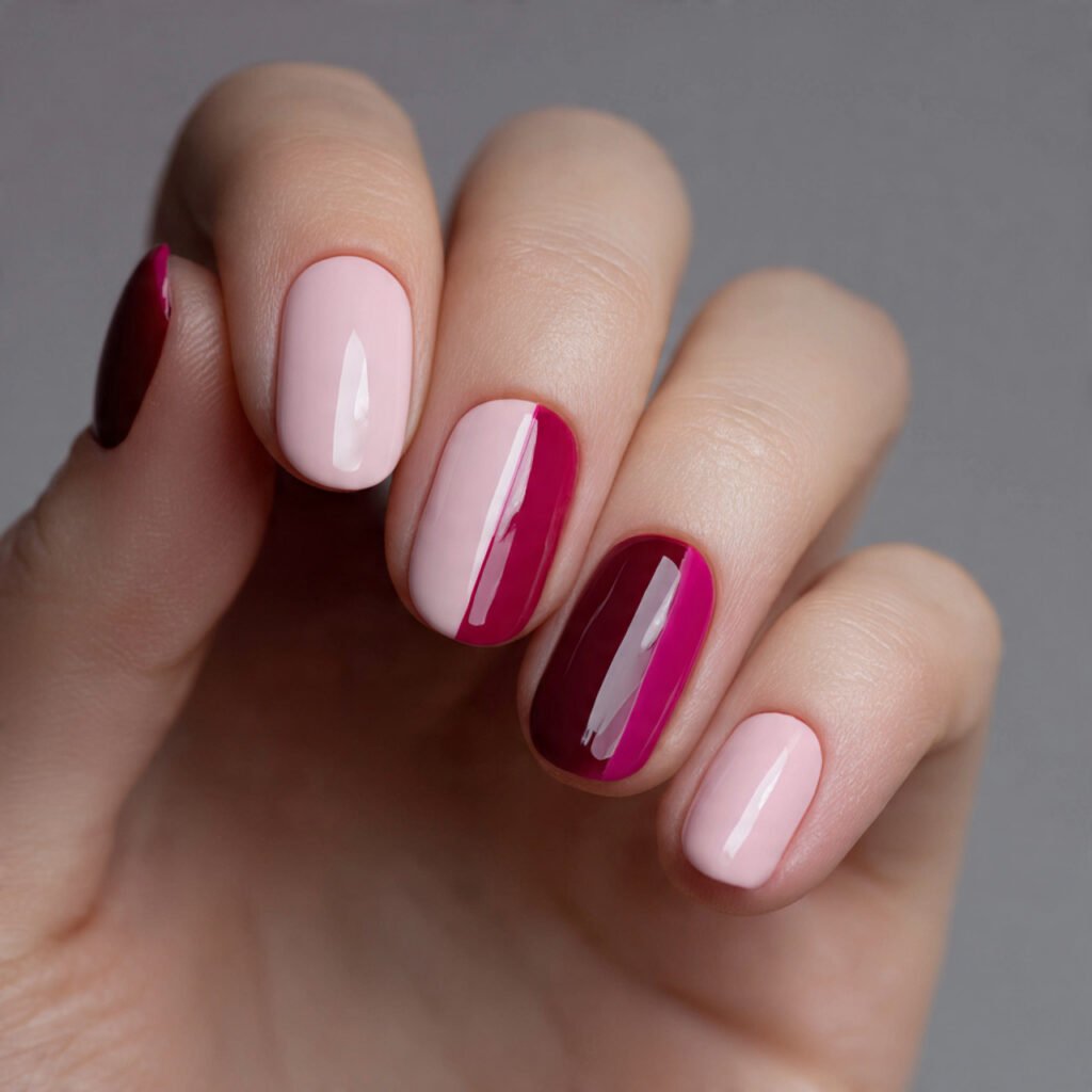 Two Tone Pink Contrast