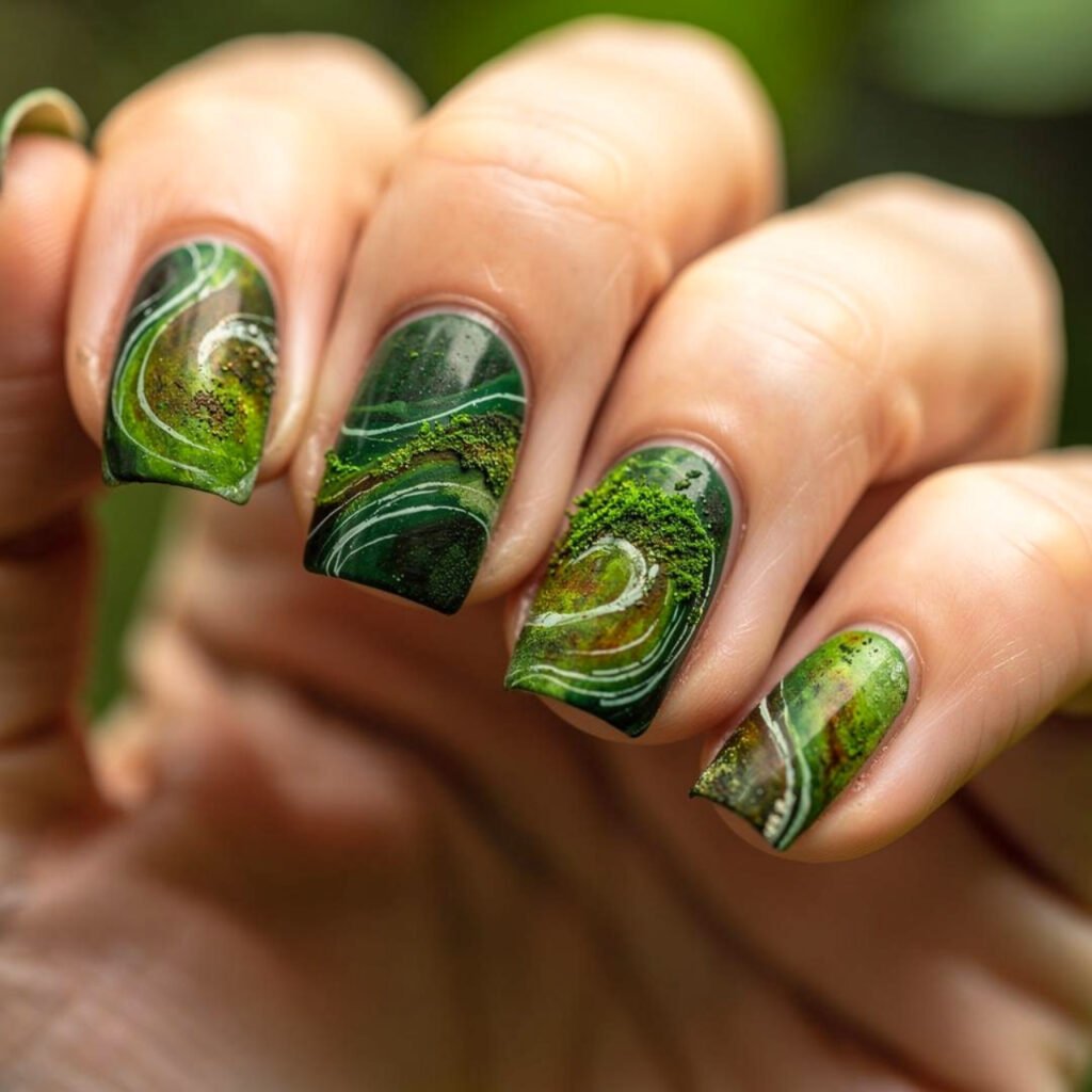 Abstract Mossy Swirls