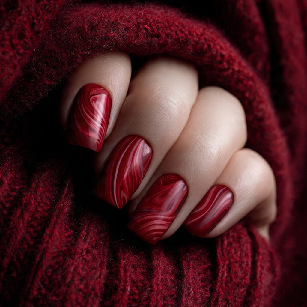Organic Fluid Red Swirls