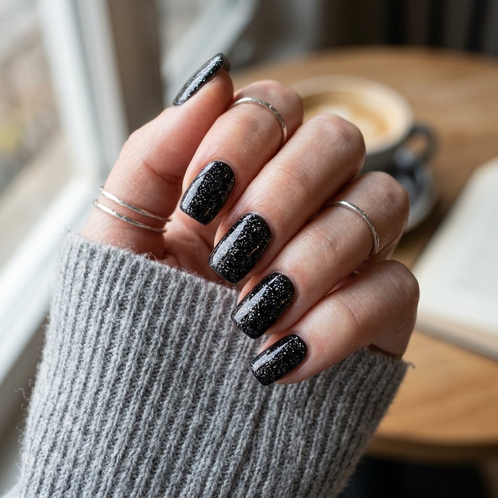 The Best Black Sparkly Nails Ideas to Try