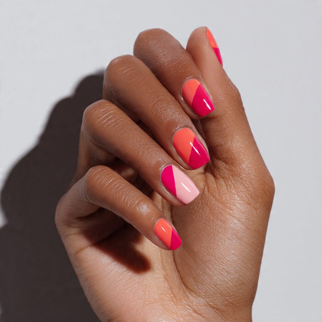 Geometric Coral Pink Shapes