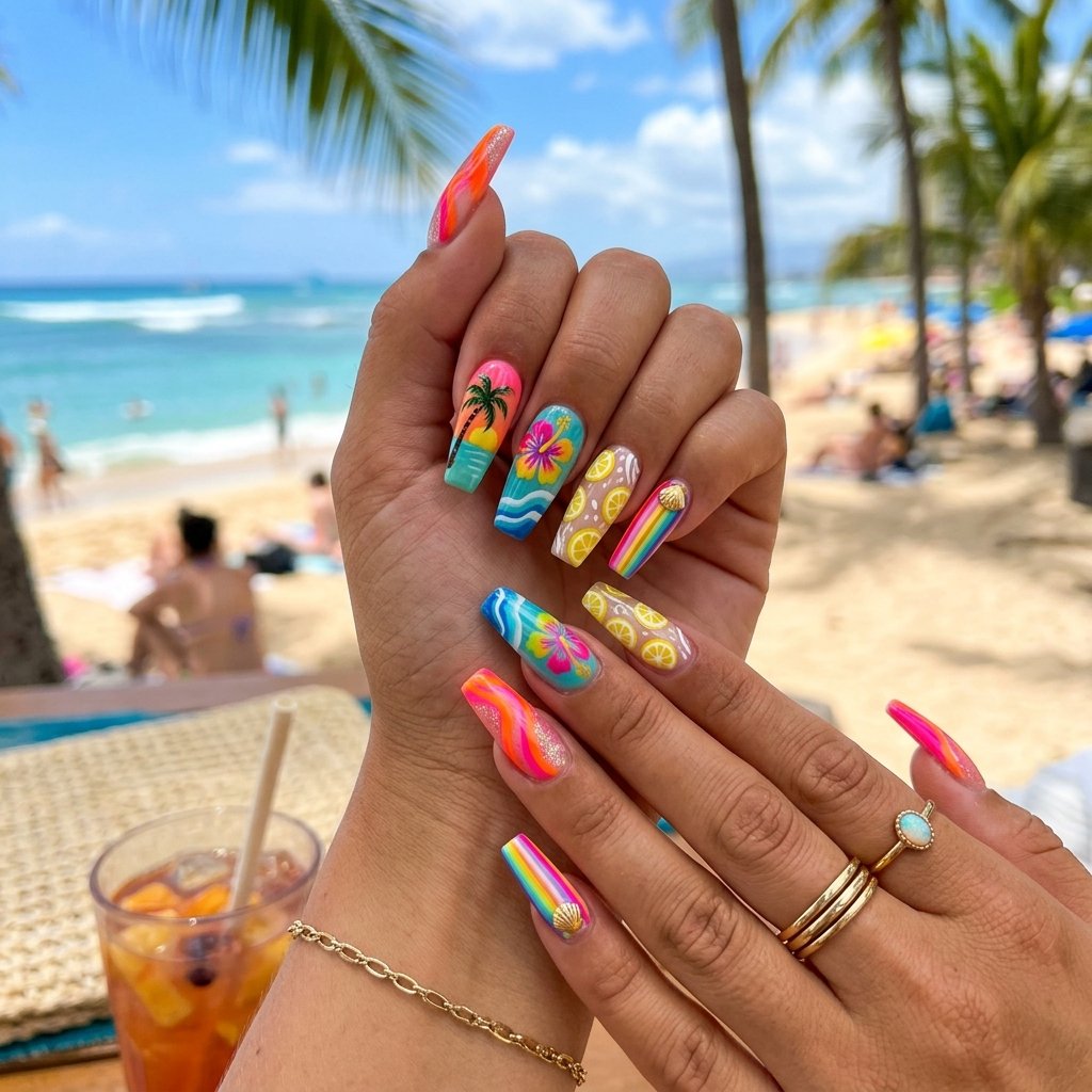 Best Bright Summer Acrylic Nails Ideas to Try This Season