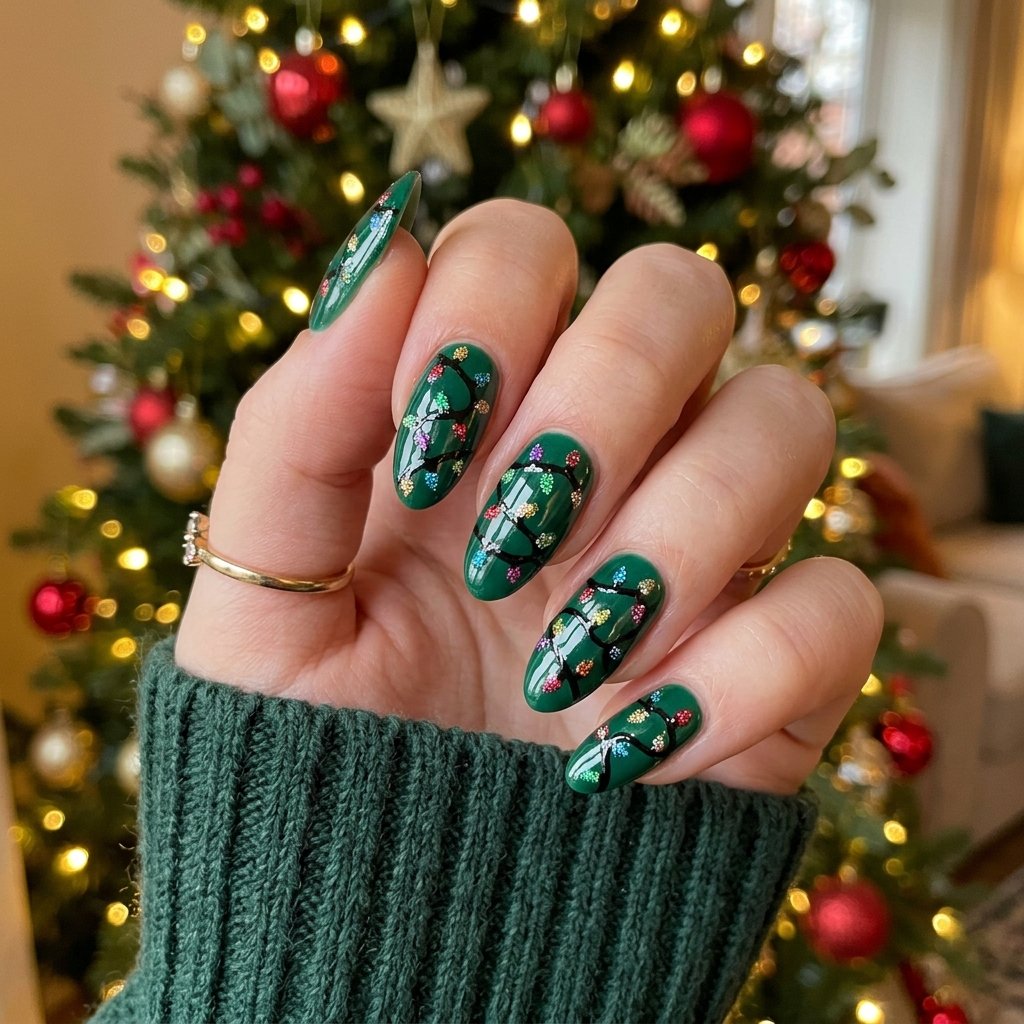 Dazzling Christmas Light Nails Ideas to Spark Your Holiday Creativity