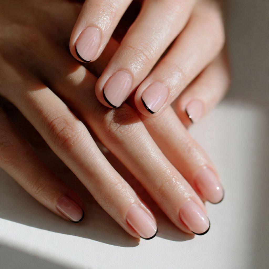 Minimalist Black French Tip Nail Ideas
