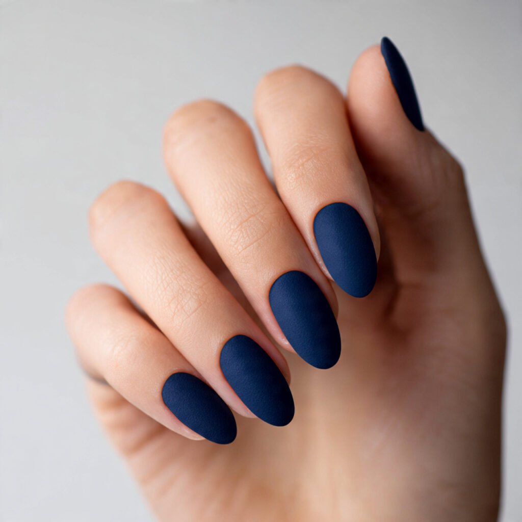 Effortless Navy Blue Press-On Nail Ideas