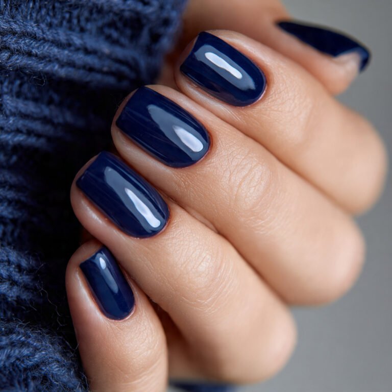 navy blue nails
