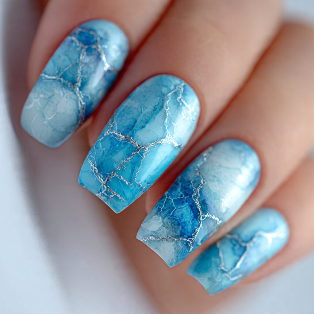 cool toned 11 macro shot of nails with a realistic