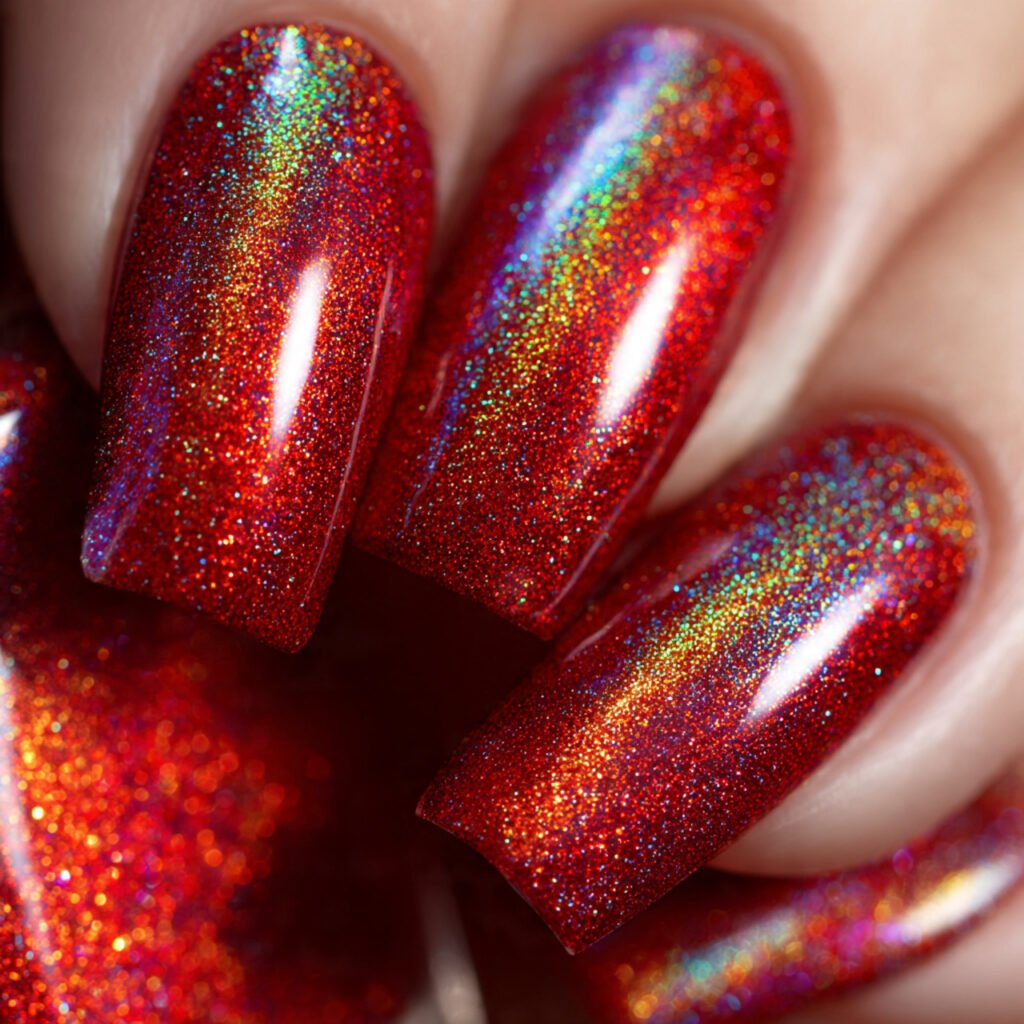 Holographic Red Sparkle
