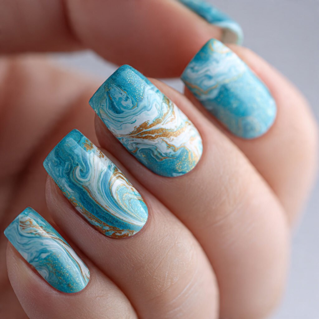 detailed 11 macro photo of fingernails painted wit