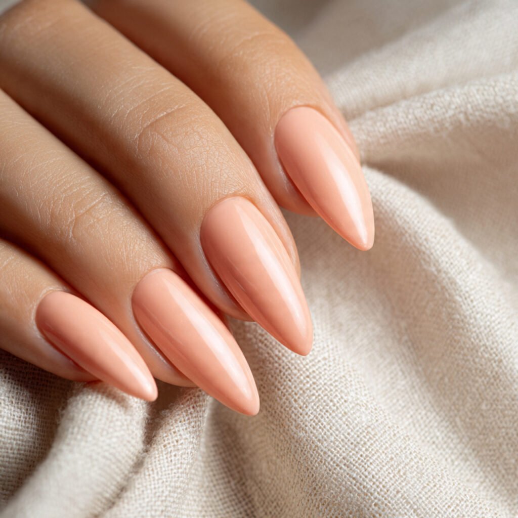 Pastel Peach Satin Finish Ideas