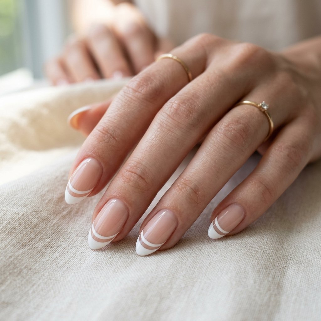 35 Top Most Viral Double French Tip Nails of the Season 2026 1 double french tip nails