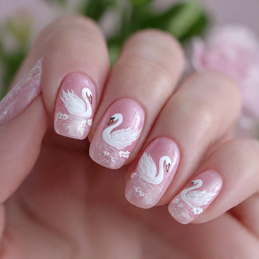 Elegant Swan Lake Inspired Motifs