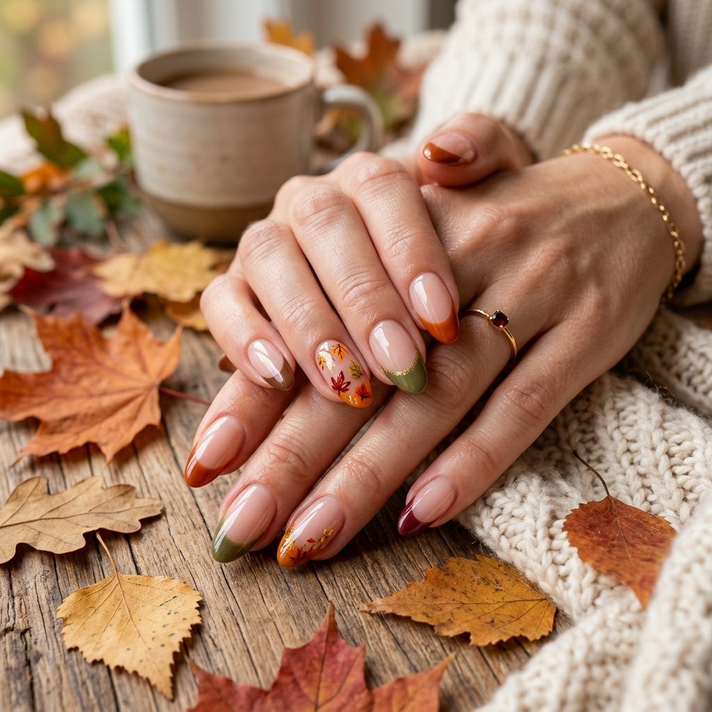 35 Fall French Tip Nails Ideas That Are Trending This Autumn Season 2026 1 fall french tip nails