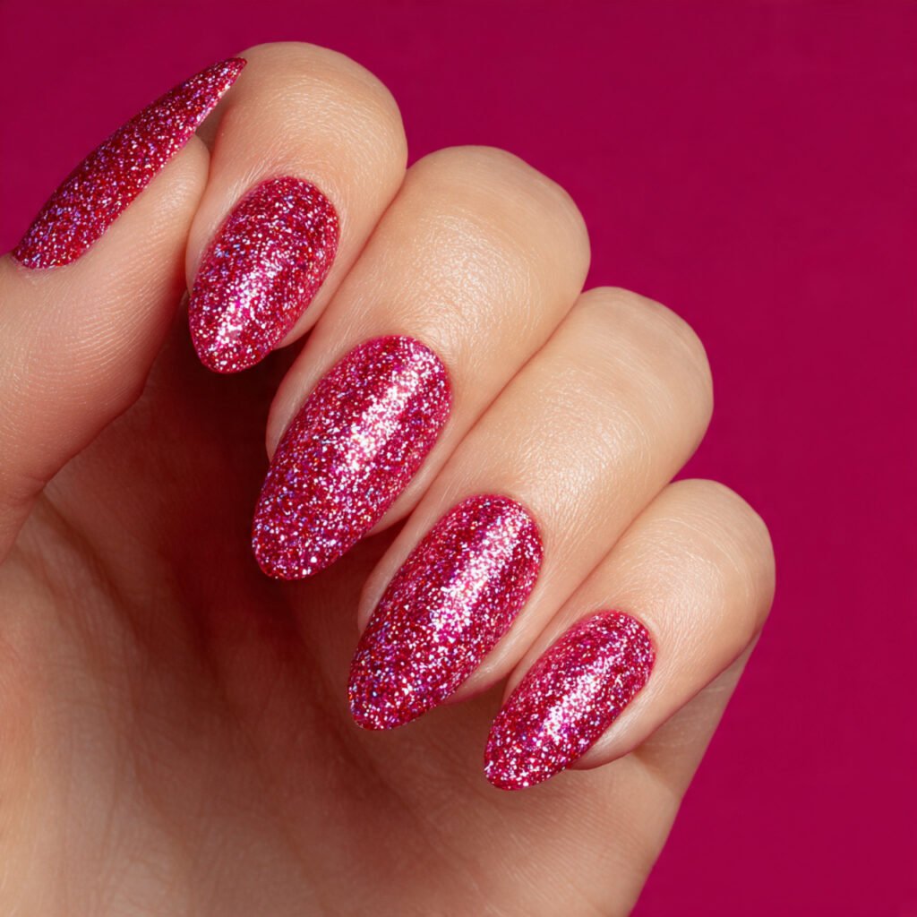 Glittery Watermelon Pink Sparkle
