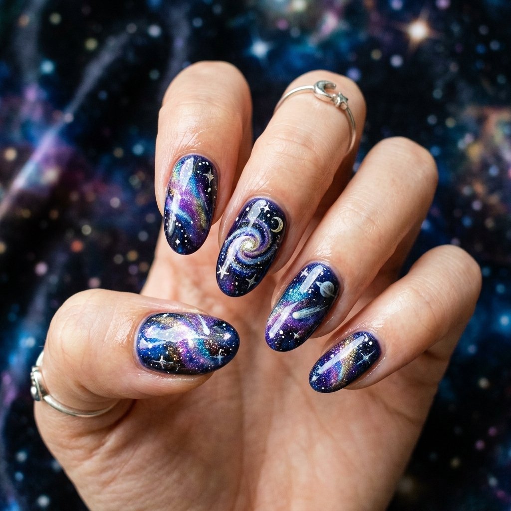 32 Galaxy Nails Ideas: Master the Aesthetic of the Cosmos 1 galaxy nails